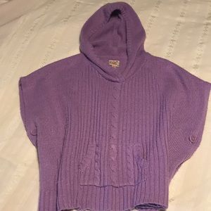 Girls Justice Purple Sweater Hoodie/Cape
